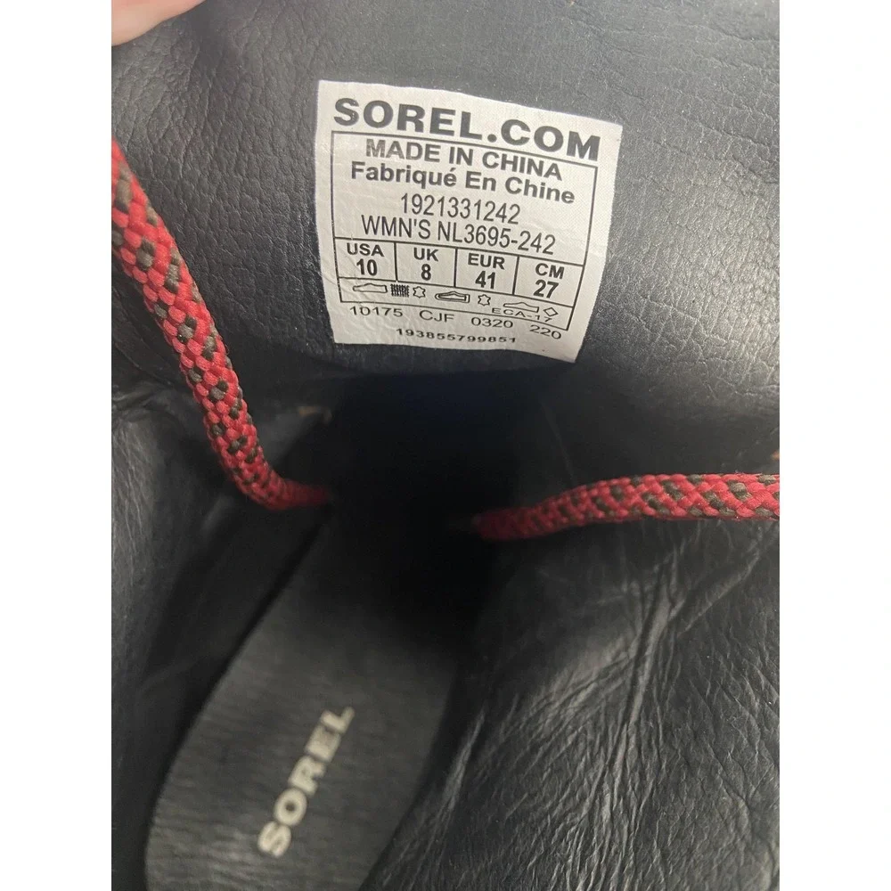 Sorel Boots Women 10 Brown Blake Nubuck Heel Ankle Block Heel Winter‎ Waterproof